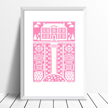 Manor Garden Screen Print Available In More Colours, 2 of 7