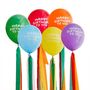 Colourful Happy Birthday Balloons With Tassels X Six, thumbnail 2 of 2