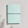 Personalised Mint Green Leather Refillable Journal A6, thumbnail 1 of 3