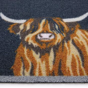 Hug Rug Outdoor Highland Cow Door Mat, 3 of 4
