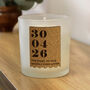 Wedding Anniversary Gifts Personalised Candle Love Story, thumbnail 5 of 5