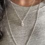 'Likeable' Sterling Silver Middle Finger Necklace, thumbnail 9 of 10
