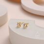 Delicate Starburst Stud Earrings, thumbnail 3 of 11