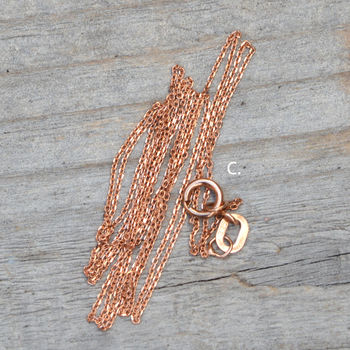 Solid 9ct Rose Gold Chain Trace Belcher Curb, 5 of 6