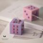 Set Of Two Dice Candles With Free Greeting Card, thumbnail 1 of 4