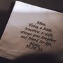 Mum, Today A Bride Poem Embroidered Handkerchief, thumbnail 1 of 2