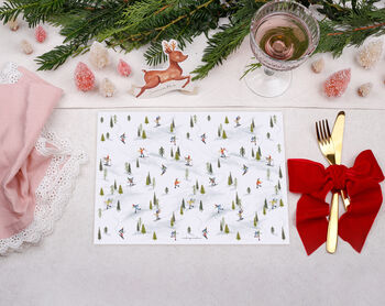 Christmas Placemats With Skiing Design, 3 of 3