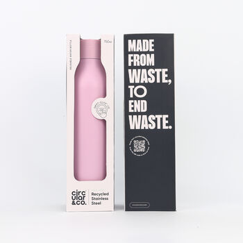 Circular And Co 750ml Stainless Steel Water Bottle Dusk Pink, 2 of 7