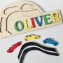 Personalised Name Puzzle With Cars, thumbnail 2 of 2