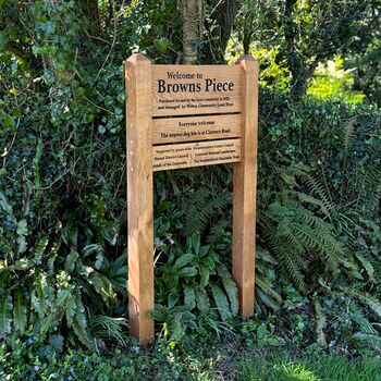 Premium Entrance Ladder Signage With A Mortised Joint, 9 of 12