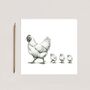 Chickens And Hens Countryside Greeting Card, thumbnail 2 of 6