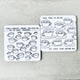 Too Much Tea David Shrigley Coaster, thumbnail 3 of 3