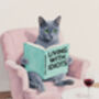 Your Own Cat Reading Book Wall Art Print | Customise Colours And Book Title, thumbnail 8 of 8