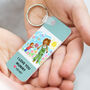 Your Child's Drawing On A Colour Swatch Keyring, thumbnail 1 of 5