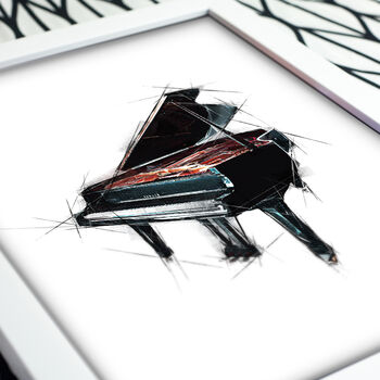 Piano Sketch Style Print, 2 of 4