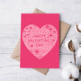 Classic Floral Heart Valentine's Day Card, thumbnail 2 of 2