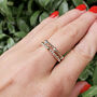Mixed Metal Sterling Silver 925 Stacking Stretch Bead Ring, thumbnail 1 of 10