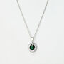 Vintage Style Crystal Pendant Necklace With Tiny White Zirconia Sparkling For Party, thumbnail 4 of 5