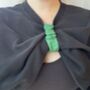 Breastfeeding Scrunchie Dark Green Cotton, thumbnail 1 of 5