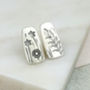 Mismatched Stamped Silver Studs, thumbnail 1 of 5