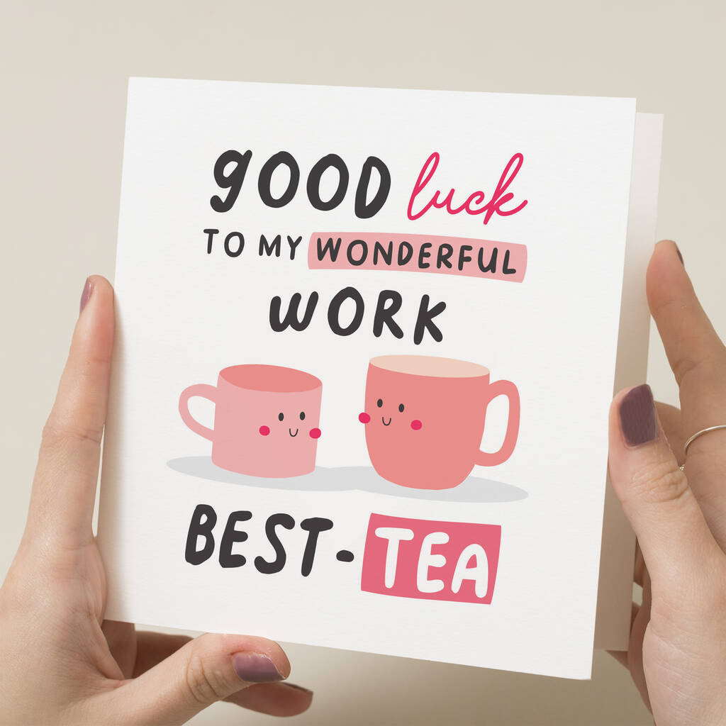 The Best Luck Of My Life Good Luck Card For Work Bestie By Twist Stationery | notonthehighstreet.com