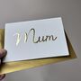Gold Leaf Mum Birthday Card / Mothers Day Card, thumbnail 2 of 4