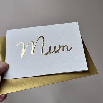 Gold Leaf Mum Birthday Card / Mothers Day Card, 2 of 4