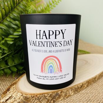 Personalised Lgbtq Rainbow Valentines Candle Gift, 4 of 11