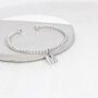 Sterling Silver Initial Cuff Bracelet, thumbnail 5 of 7