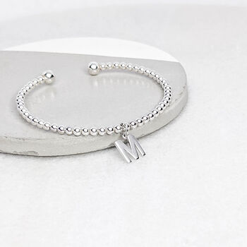 Sterling Silver Initial Cuff Bracelet, 5 of 7