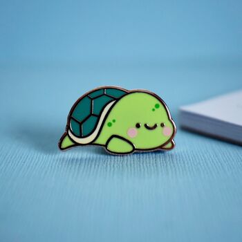 Cute Turtle Enamel Pin, 3 of 4