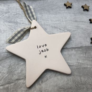 'Super Star Dad' Ceramic Father's Day Hanging Star, 2 of 6