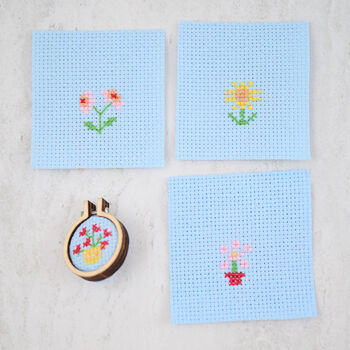 Bunch Of Flowers Mini Cross Stitch Kit, 3 of 8