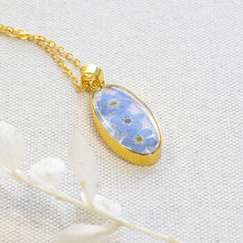 Forget Me Not Pressed Flower Necklace, 4 of 8