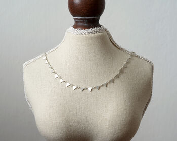 Handmade Triangle Necklace In Argentium Silver, 3 of 4