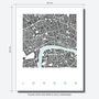 Map Art Print Of London Limited Edition Print, thumbnail 4 of 5