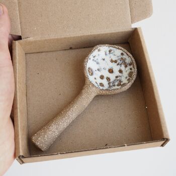 Handmade Pottery Brown/ Cream Textural Spoon, 8 of 8