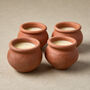 Terracotta Dalit Candles Box Of Four | Murgan, thumbnail 2 of 3