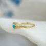 Dainty American Turquoise Gold Ring, thumbnail 3 of 6