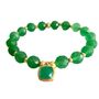 Green Onyx 18 K Gold Plated Bracelet | Love | Heart Chakra, thumbnail 1 of 7