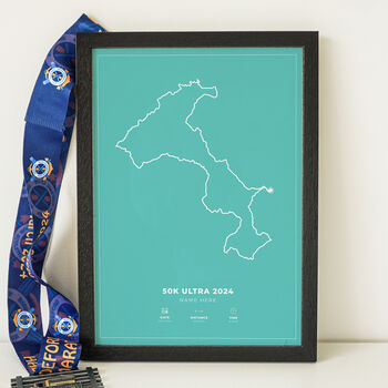 Personalised Minimal Route Map Art For Any Run, 2 of 6