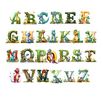 Personalised Children's Name Print | Nursery Wall Art | Dinosaur, 4 of 10