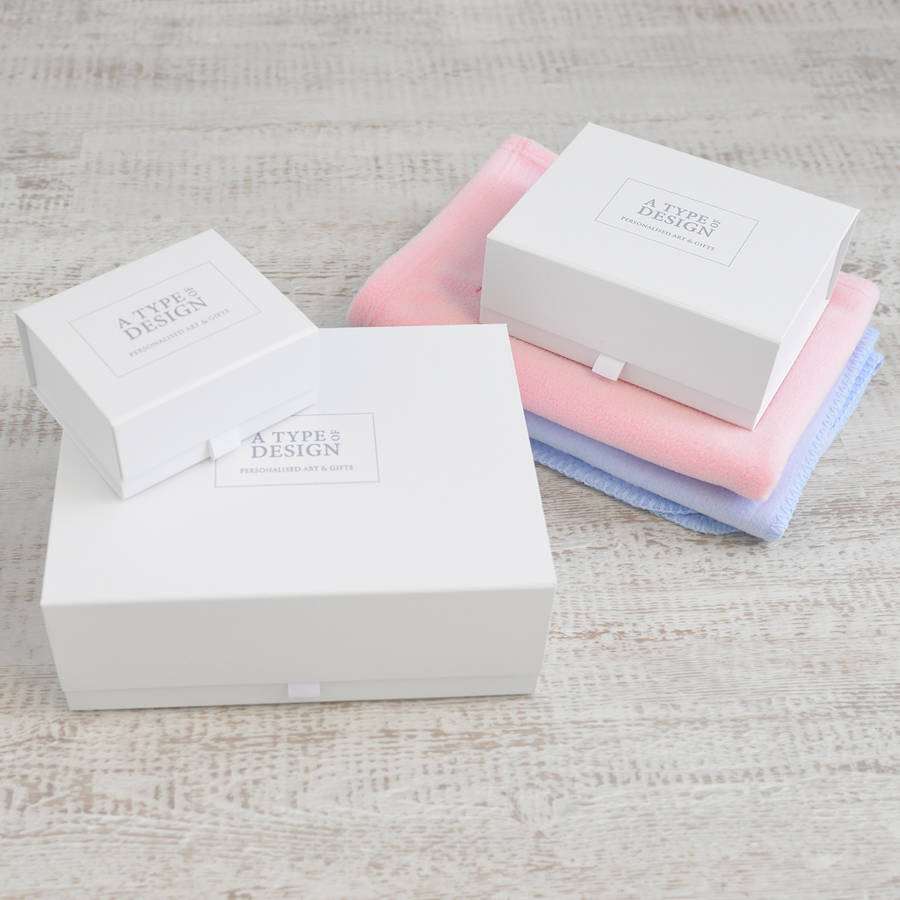 personalised baby's blanket in pink by a type of design