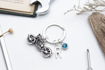 Motorbike Personalised Keyring Biker Gift. Motorbike Present For Him, 2 of 9