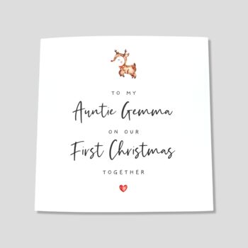 Personalised 1st Christmas Card As Auntie, 2 of 5
