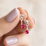 Illusion Birthstone Stud Earrings, thumbnail 4 of 6