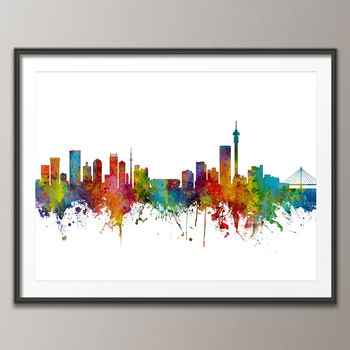 Johannesburg Skyline Cityscape Art Print, 4 of 8