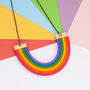 Rainbow Statement Necklace, thumbnail 3 of 5