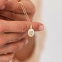 9ct Gold Necklace With Overlapping Heart Fingerprint, thumbnail 2 of 5