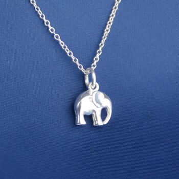 Personalised Sterling Silver Elephant Necklace, 4 of 7